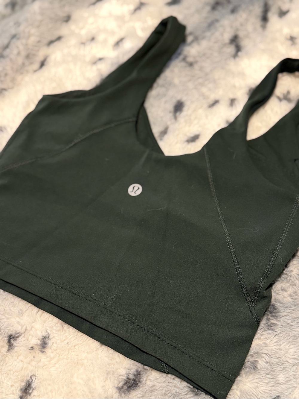 lululemon hunter green sports bra
